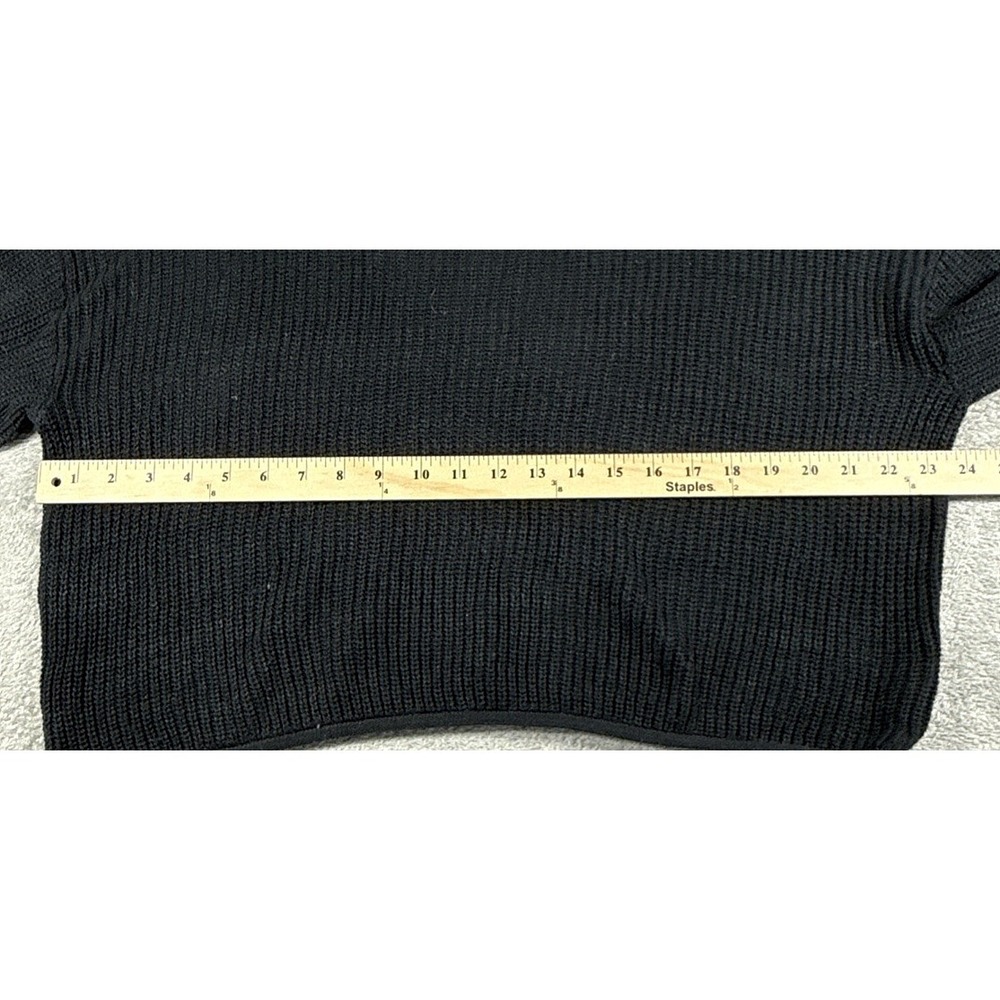 Wild Fable Women's Cropped Long Bell Sleeve Rib-Knit Sweater Black Size XL - Picture 5 of 9